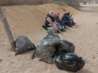 На пляжах Бугазской косы собрали более 50 кубометров мусора