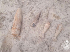 Две мины и два снаряда времён Великой Отечественной войны нашли в Витязево под Анапой