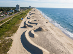 Работы на пляже в Большом Утрише под Анапой продолжаются, несмотря на предписание