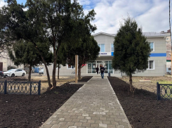 В Анапе обустроили входную зону у городского Кадрового центра