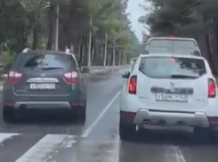 Водителя Nissan Terrano, объезжающего пробку по встречке, в Анапе могут лишить прав