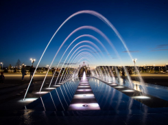 В Крещенском парке Анапы заработал 33-метровый фонтан