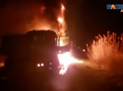 Стали известны подробности  смертельного ДТП под Анапой: КамАЗ сгорел, водитель погиб