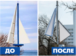 На набережной Анапы появились новые фонари в виде парусов 