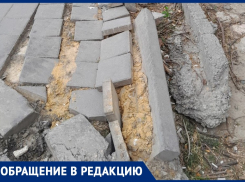  «Тротуар варварски разрушен»: анапчанка о последствиях земельных работ 