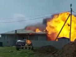 Взрыв газового баллона в Цибанобалке попал на видео
