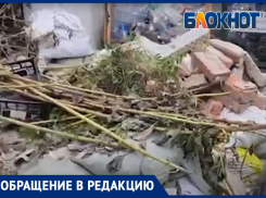 Дом 181 на улице Крымской в Анапе утопает в мусоре