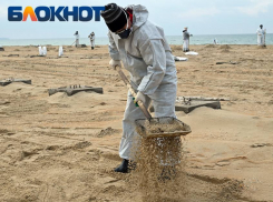 Кубань принимает обратно замазученный песок из Ростовской области 