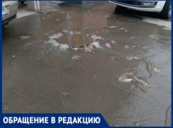 В ЖК «Горгиппия» в Анапе колодцы превратились в фонтаны – вода разрушает дороги