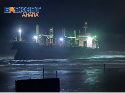 Мощный шторм выбросил на мель сухогруз Blue Shark у берегов Анапы