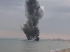 Появилось видео впечатляющего взрыва мины в Анапе: снаряд находился прямо у берега 