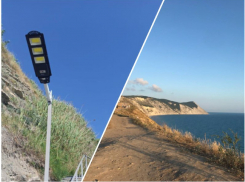  На лестнице «300 ступеней» в Анапе установили фонари на солнечных батареях