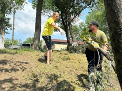 У пруда в Пятихатках под Анапой идёт благоустройство территории