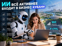 ИИ уже стал рабочим инструментом Кубани: спрос на специалистов с навыками нейросетей вырос на 71%