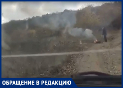 В лесах Анапы злоумышленники жгут мусор: анапчанка обеспокоена ситуацией