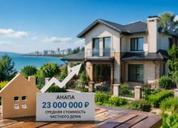 Средняя цена частных домов в Анапе достигла 23 млн рублей