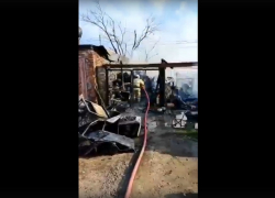 В станице Гостагаевской под Анапой сгорела хозяйственная постройка