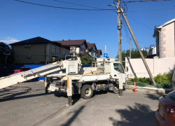 Электричество вернулось во все дома после пожара в Анапе на улице Русской