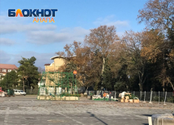 Стоит за забором: в Анапе устанавливают главную новогоднюю елку 