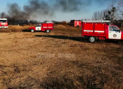 На трассе Анапа - Краснодар загорелся автобус, а в Анапской снова горели плавни