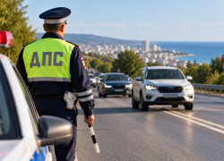 В Анапе семь водителей поймали на выезде на встречную полосу