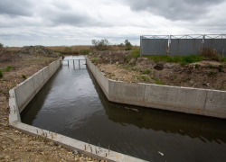 В Витязево под Анапой закончилась реконструкция водоотводного канала