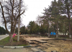 В Анапе зеленый газон уничтожили под парковку