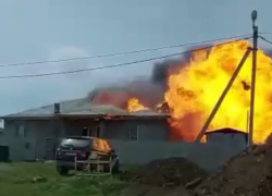 Взрыв газового баллона в Цибанобалке попал на видео