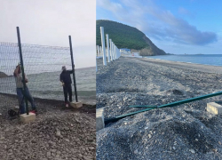 Похождения забора на пляже в Сукко: вчера поставили – к утру демонтировали