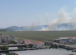 Огонь подбирается к могилам: в Анапе снова горит трава
