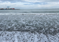 В день бегемота в Анапе пасмурно