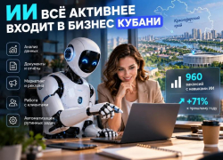 ИИ уже стал рабочим инструментом Кубани: спрос на специалистов с навыками нейросетей вырос на 71%