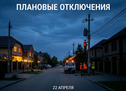 Где в Анапе отключат свет 22 апреля