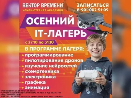 УСЛУГА ДНЯ! Осенние ИТ-каникулы в Вектор Времени