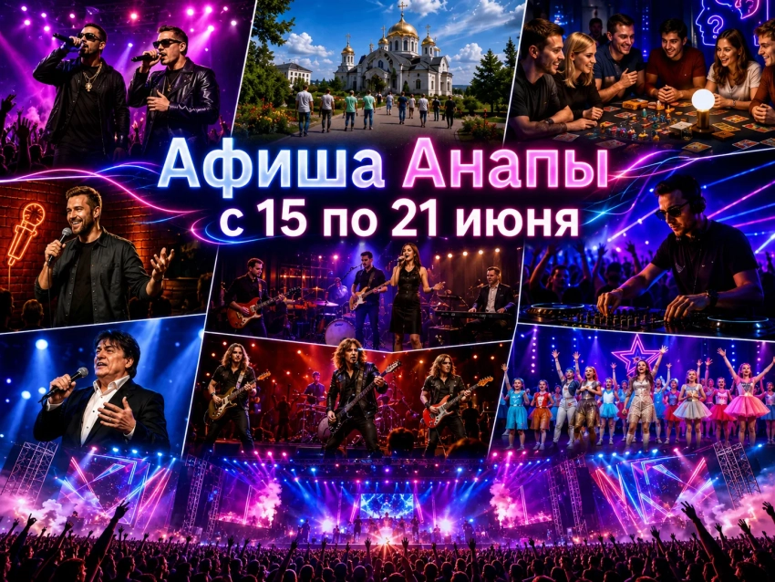 Афиша Анапы: мероприятия с 15 по 21 июня 2026 года