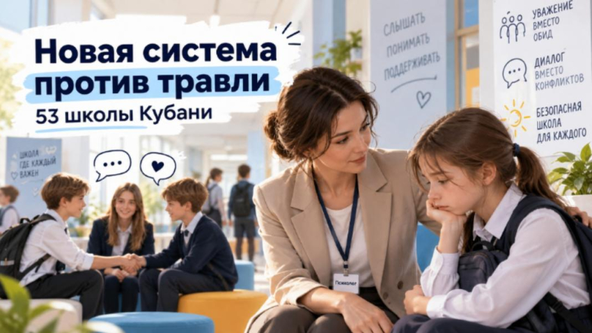 В 53 школах Кубани запустили новую систему борьбы с травлей детей