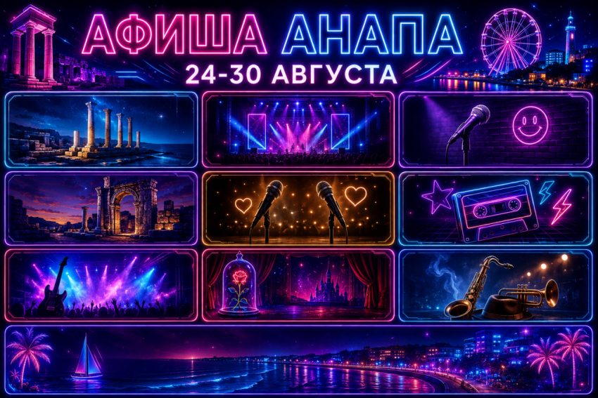 Афиша Анапы с 24 по 30 августа: концерты, спектакли и экскурсии