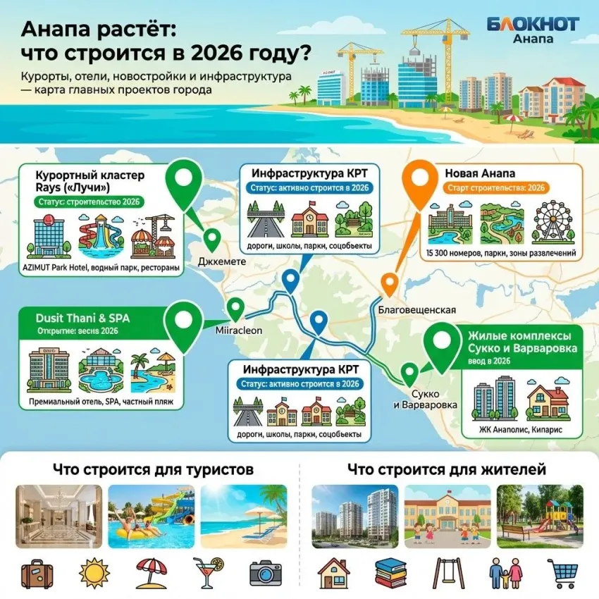 Застройка Анапы — кто и что строит в 2026 году