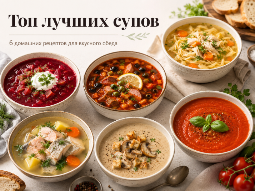 Топ лучших супов для вкусного обеда: 6 домашних рецептов с КБЖУ