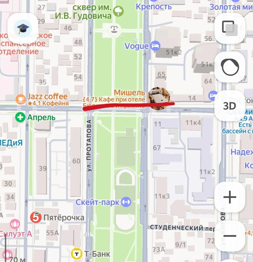 В Анапе на три часа перекроют участок улицы Черноморской