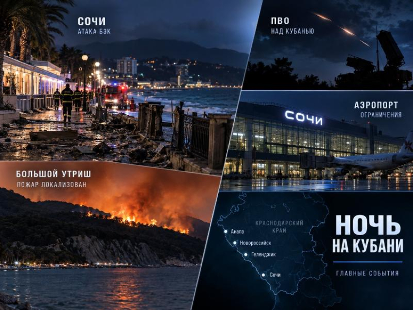 Удар с моря по Сочи и сотни дронов в небе: как прошла ночь на Кубани 10 сентября