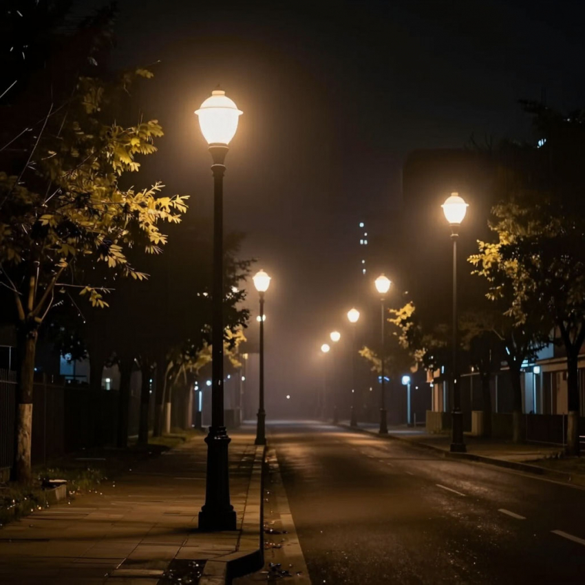 В Анапе продолжается модернизация уличного освещения в Виноградном и Чембурке