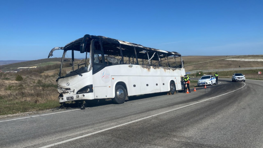 Подробности возгорания пассажирского автобуса в анапском Гай-Кодзоре