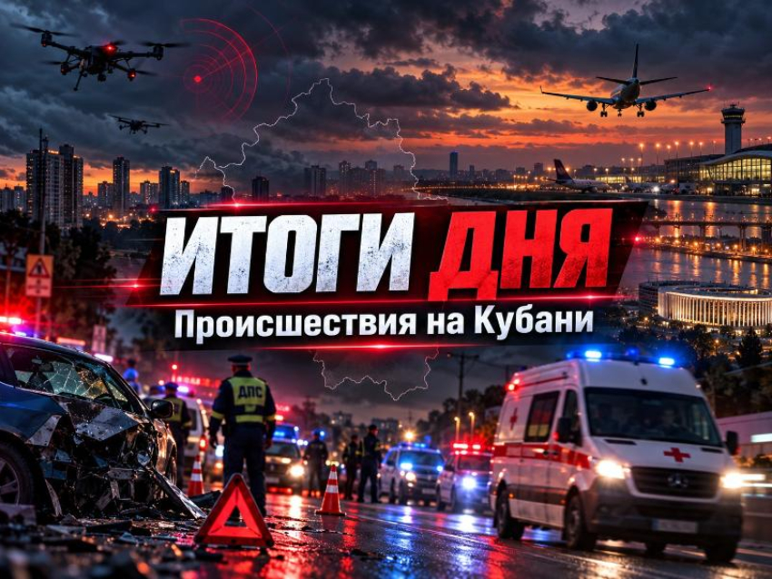 Сирены над городами, 30 задержанных рейсов и смертельное ДТП: чем закончился день на Кубани