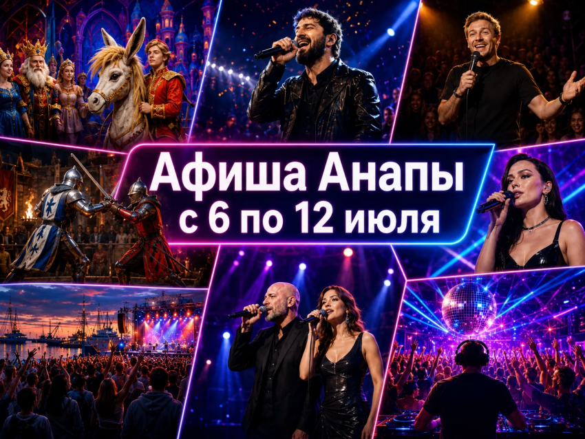 Афиша Анапы с 6 по 12 июля: концерты, спектакли и шоу