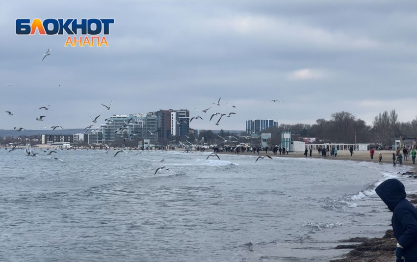 В день горячего какао в Анапе снег с дождем 