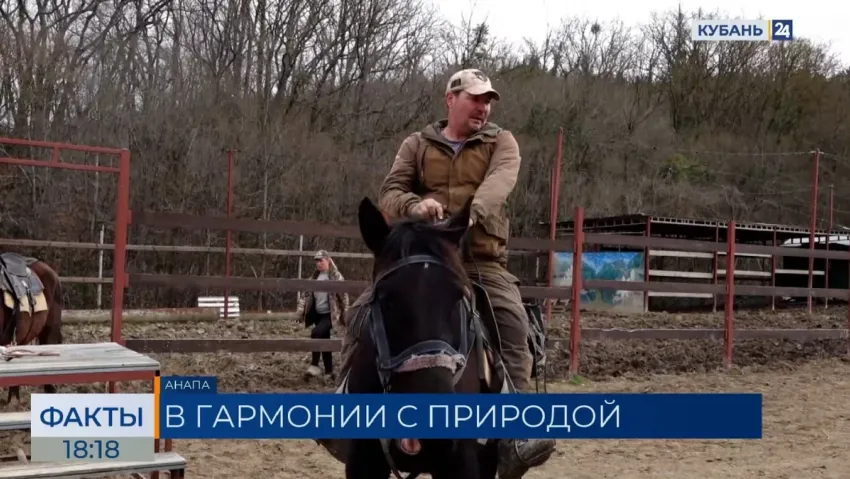 Ветераны СВО из Анапы проходят лечебные конные прогулки в Сукко