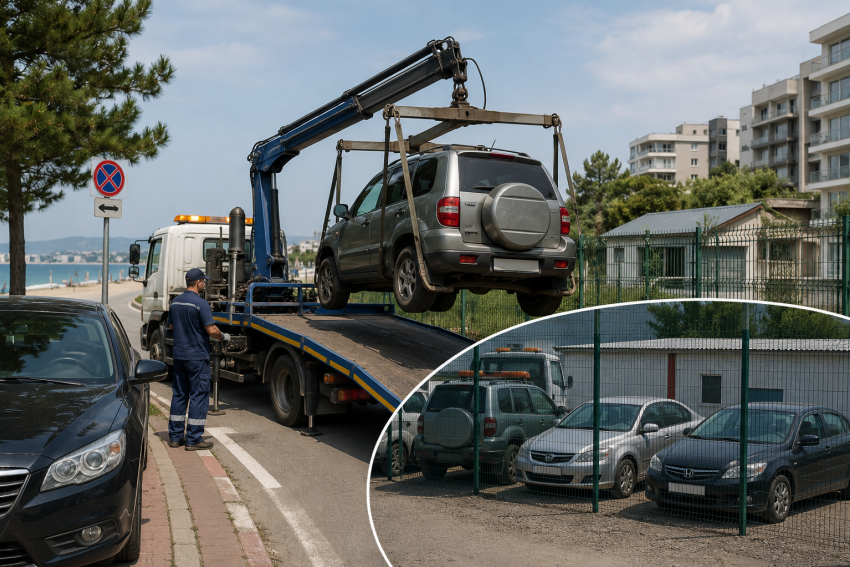 Сразу четыре автомобиля отправили на штрафстоянку в Анапе