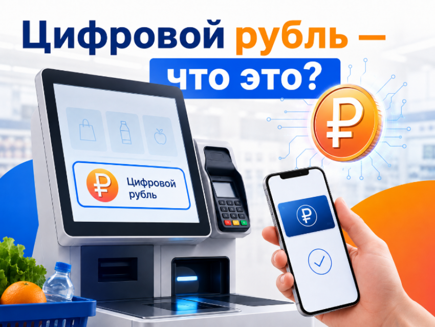 Цифровой рубль на кассах самообслуживания: что это, как платить и где взять