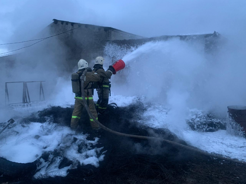 В Гай-Кодзоре под Анапой горел склад шин